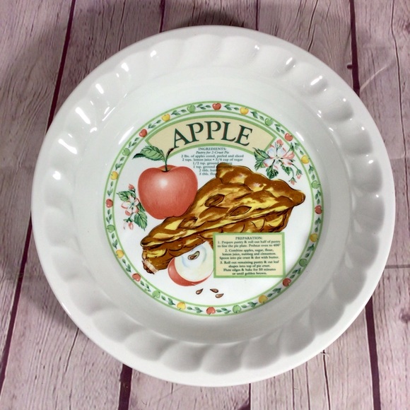 Vintage Himark Korea The Golden Pie Collection 10 1/2” Ceramic Apple Pie Plate - Picture 3 of 7